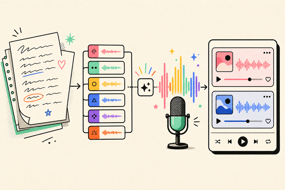 Lyrics to song workflow illustration